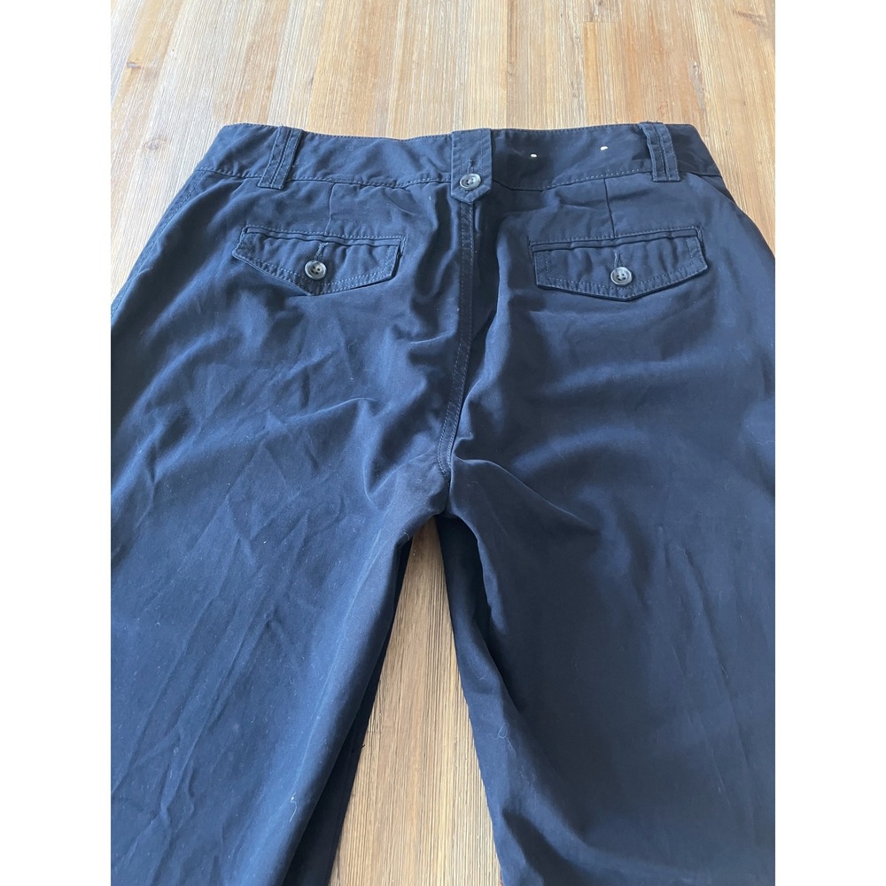 Eddie Bauer Vashon Fit Cotton Cropped Straight Leg Pant‎ Navy Womens Size 6 - Picture 3 of 6